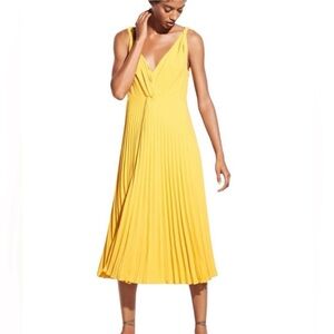 Vince pleated midi dress